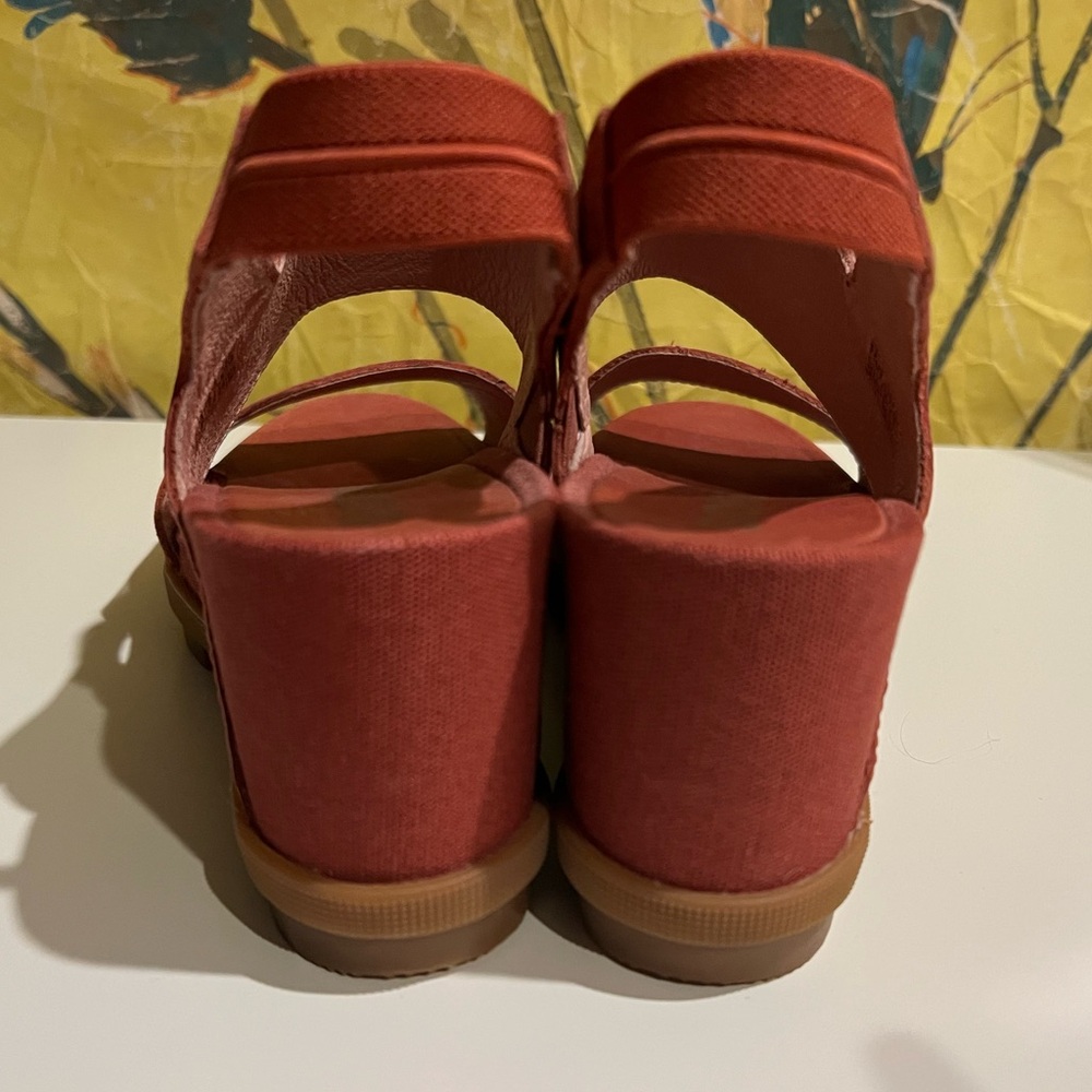 Sorel Colorblock Slingback Wedge Sandals - Picture 5 of 7